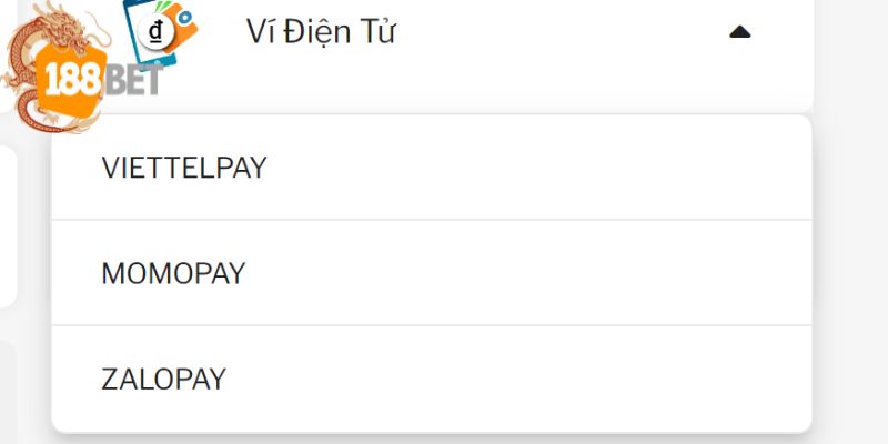 Các hình thức nạp tiền 188bet